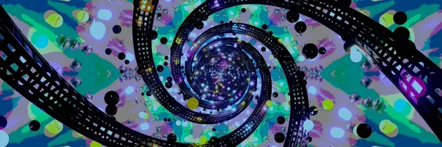 Neon सुरंग सर्पिल भंवर Vj Loop 3:1 ट्रिपल वाइड 60fps स्क्रीनसेवर