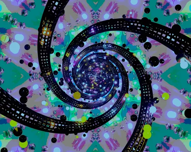 霓虹隧道螺旋萬花筒 5:4 工業用 60fps 螢幕保護程式 VJ Loop