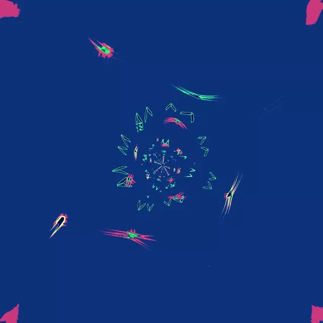 ნეონის გვირაბი სპირალი ვარდისფერი მწვანე 1:1 კვადრატი 60fps Screensaver VJLoops