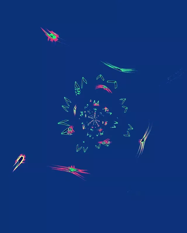 Neon Alagút Spirál Rózsaszín Zöld képernyővédő pc 60fps Vj loop 4:5 instagram