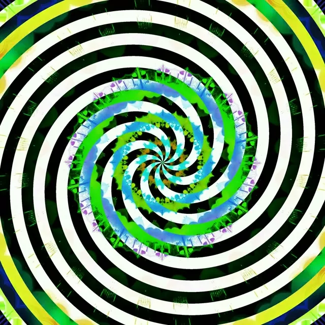 Neon Tunnel Black White Spiral Vortex 1:1 Square 60fps Screensaver Vj Loop