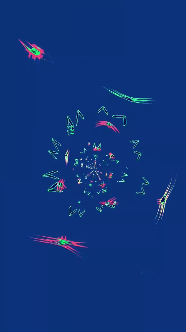 ნეონის გვირაბი სპირალი Screensaver 60fps 9:16 Reels VJLoops ლურჯი მწვანე ვარდისფერი