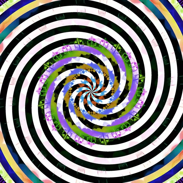 Spiraling Neon Tunnel VJ Loop 1:1 Square 60fps Screensaver Animation