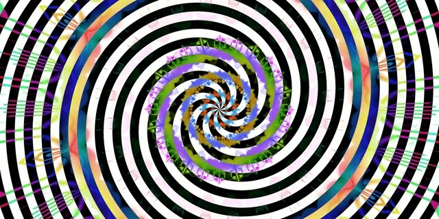 Spiraling Neon Tunnel VJ Loop 2:1 Univisium 60fps Screensaver Animation