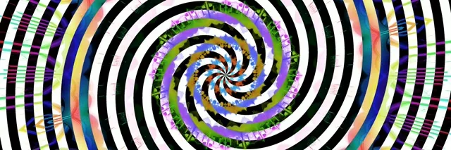 Neon Tunnel Spiraling Vortex VJ Loop 3:1 Triple Wide 60fps Screensaver