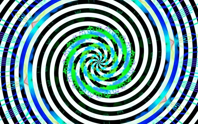 Spiraling Neon Tunnel 16:10 MacBook 60fps VJLoops Screensaver