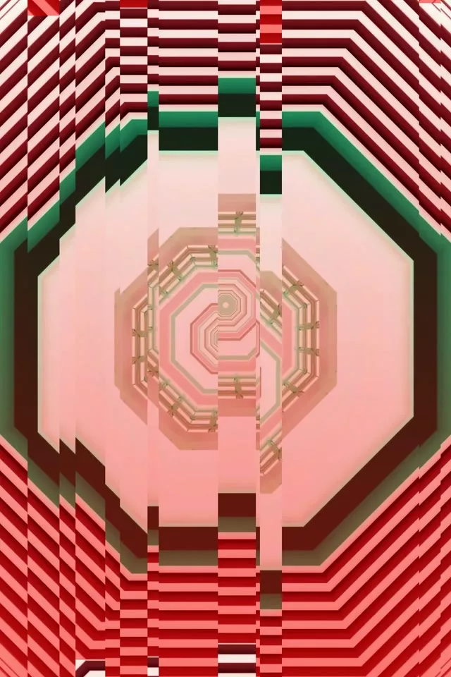 Neon Tunnel Spiraling Diamond Vortex 2:3 Portrait 60fps Screensaver VJ Loop