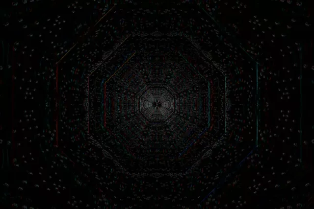 Neon Tunnel Spiraling Hexagon Vortex 3:2 Surface 60fps VJ Loop Screensaver