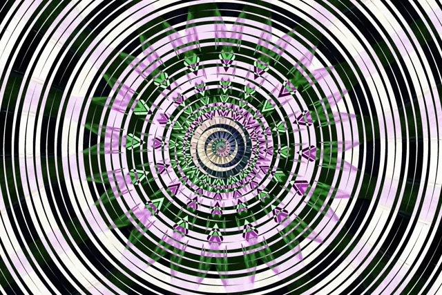 Neon Tunnel Spiraling Kaleidoscope Screensaver - VJ Loop 60fps 3:2