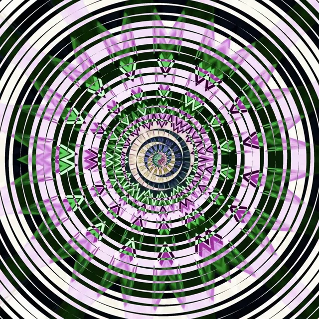 Neon Tunnel Spiraling Kaleidoscope VJ Loop 1:1 Square 60fps Screensaver