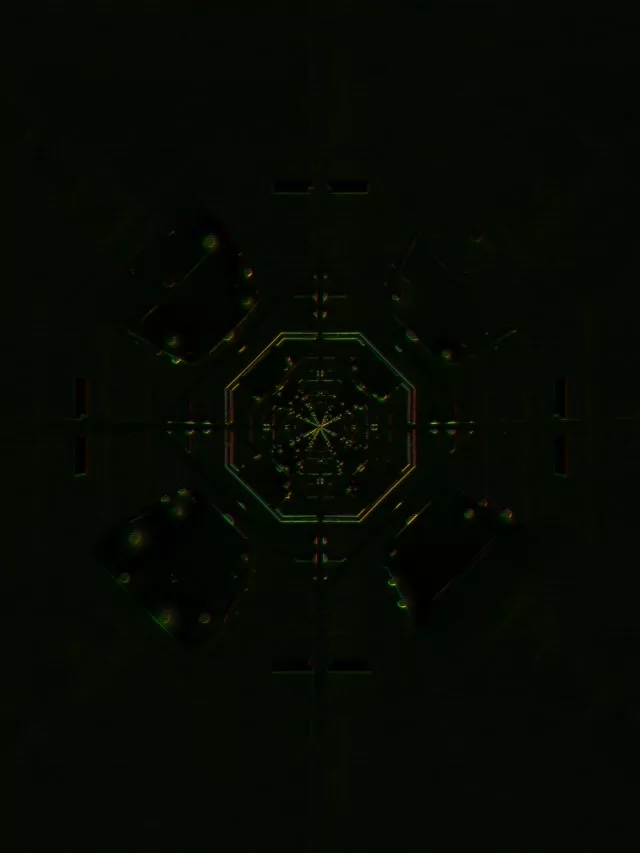 नियॉन टनल स्पाइरलिंग ऑक्टागन वॉर्टेक्स 3:4 iPad पोर्ट्रेट 60fps VJLoops स्क्रीनसेवर