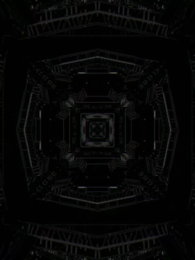 Neon Tunnel Spiraling Square Vortex 3:4 iPad Portrait 60fps Screensaver VJ Loop