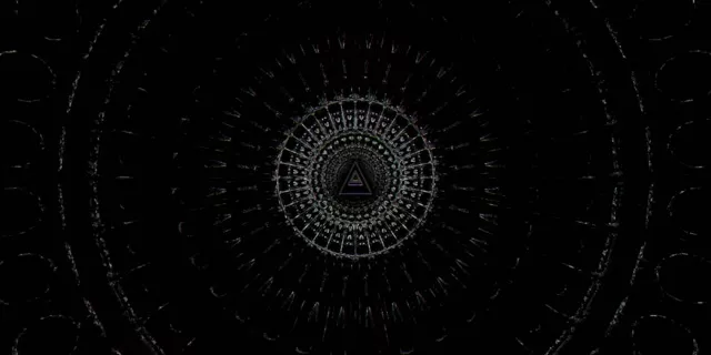 Neon Tunnel Spiraling Triangle Vortex VJ Loop 60fps 2:1 Screensaver