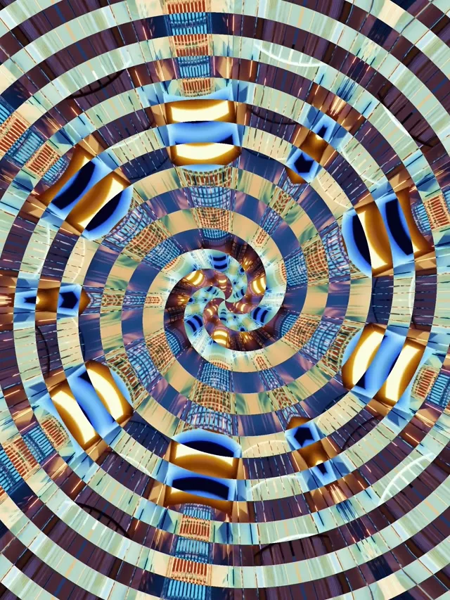 Neon Tunnel Spiraling Vortex 3:4 iPad Portrait 60fps Screensaver VJ Loop