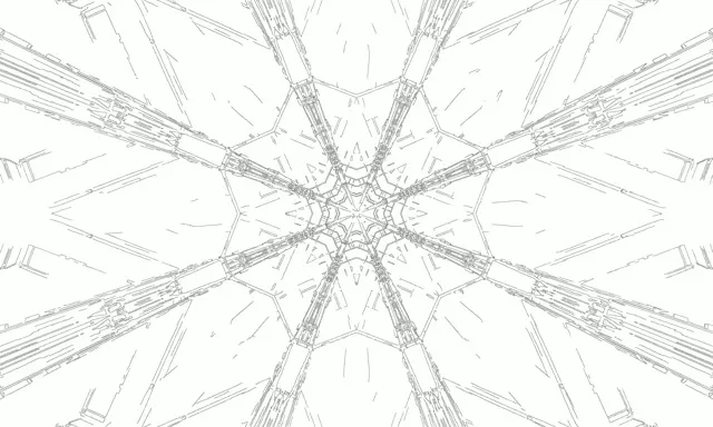 Neon Alagút Csillag Robbanás VJLoops 5:3 Wide 60fps Képernyővédő