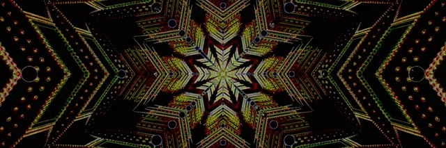 霓虹隧道星形萬花筒螢幕保護程式 3:1 三倍寬 60fps VJLoops