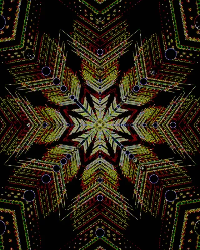 Tunel Neon Caleidoscop Stea Screensaver 60fps 4:5 Instagram Vj Loop