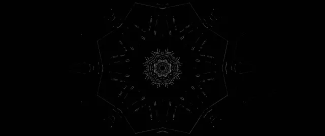 霓虹隧道星芒曼陀羅螢幕保護程式 2.39:1 電影比例 60fps VJ Loop