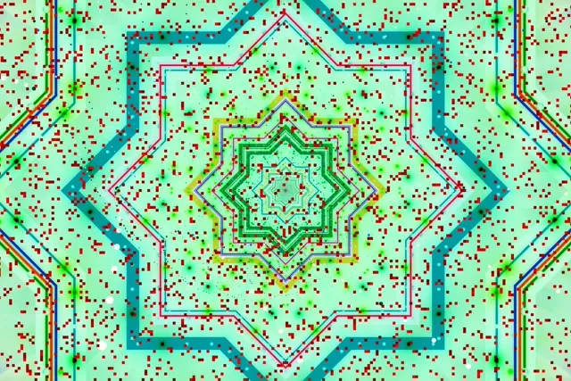 نفق النيون نجم كاليدوسكوب VJ Loop 3:2 Surface 60fps شاشة توقف