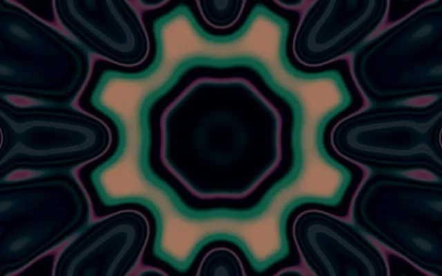 Tunnel Neon Stella Teal Mandala VJLoops 16:10 macbook 60fps Screensaver