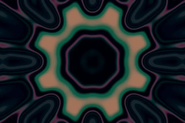 Đường Hầm Neon Ngôi Sao Kaleidoscope 3:2 Surface 60fps Screensaver VJLoop