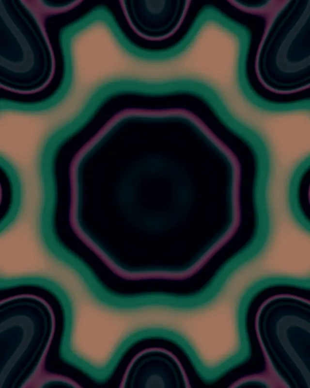 Tunel Neon Stea Teal Înflorire VJLoops 4:5 Instagram 60fps Screensaver