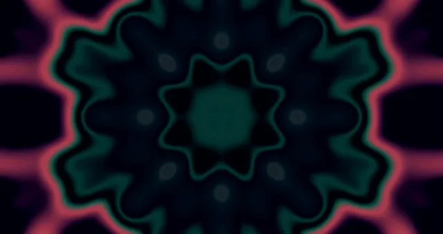 Terowongan Neon Teal Pink Mandala Screensaver 4K UHD 60fps VJ Loop