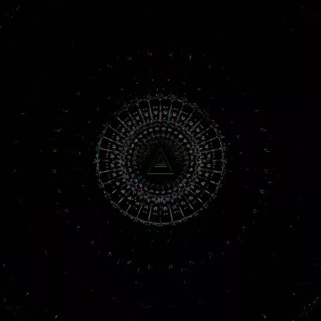 Neon Tunnel Concentric Triangle Vortex 1:1 Square 60fps Screensaver VJ Loop