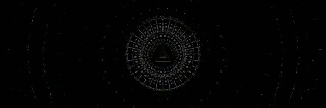 Neon Tunnel Concentric Triangle Vortex 3:1 Ultrawide 60fps Screensaver VJ Loop