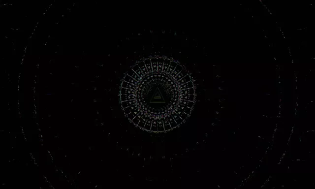 Neon Tunnel Triangular Vortex VJ Loop 5:3 Wide 60fps Screensaver