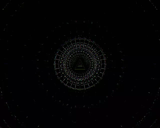 Neon Tunnel Concentric Triangle Vortex 5:4 Industrial 60fps Screensaver VJ Loop
