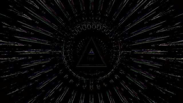 Neon alagút háromszög 4K UHD 60fps képernyővédő VJ vizuális