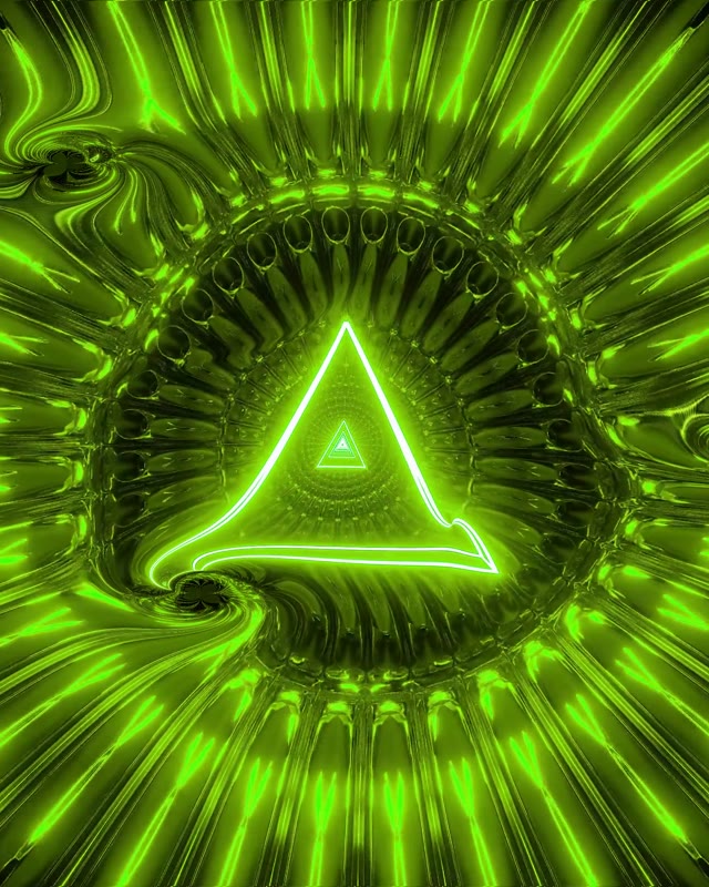 Neon Tunnel Trekant VJ Loop 4:5 Instagram 60fps Motion Screensaver