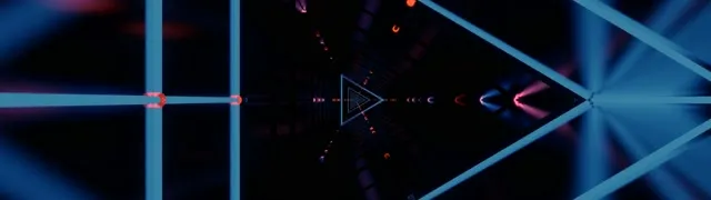 Neon Tunnel VJ Loop 32:9 Ultrawide 60fps Screensaver Triangular Vortex