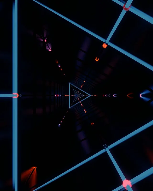 霓虹隧道三角形渦漩 4:5 Instagram 60fps 螢幕保護程式 VJLoops