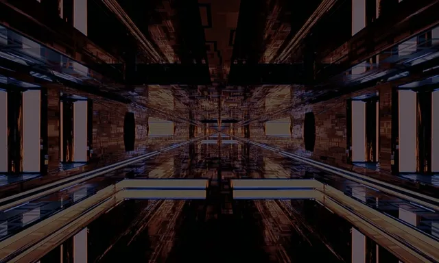 Neon tunnel violet kaleidoscope 5:3 wide 60fps screensaver motion background