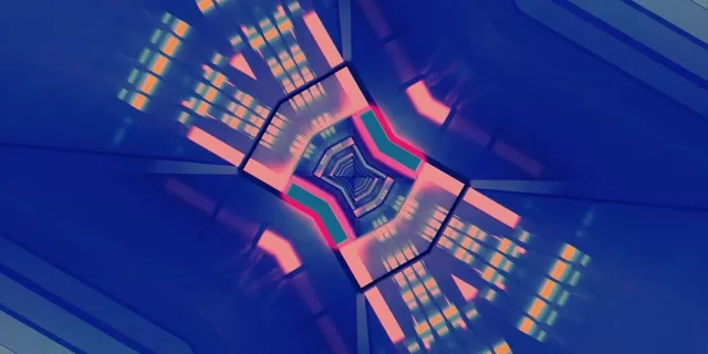Neon Tunnel Spiraling Vortex 2:1 Univisium 60fps VJ Loop Screensaver