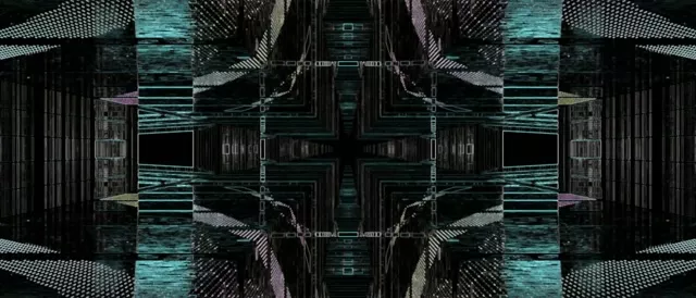 Neon Tunnel Vj Loop 21:9 Ultrawide 60fps Screensaver Cyan Geometric Cross