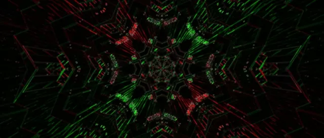 Neon Tunnel VJ Loop 21:9 Ultrawide 60fps Screensaver Fractal Kaleidoscope