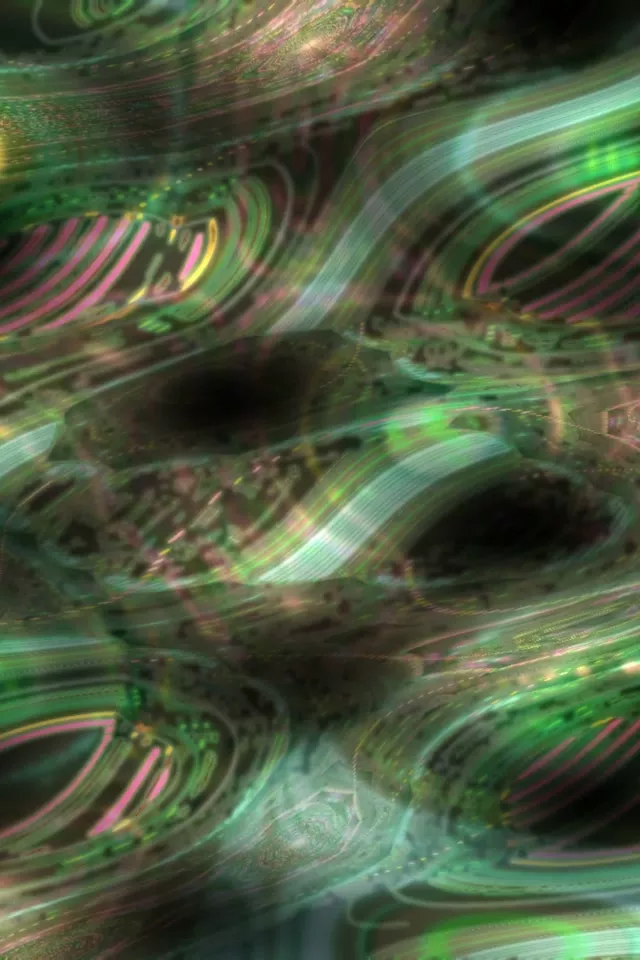 Neon Tunnel VJ Loop 2:3 Portrait 60fps Screensaver Flowing Ribbons