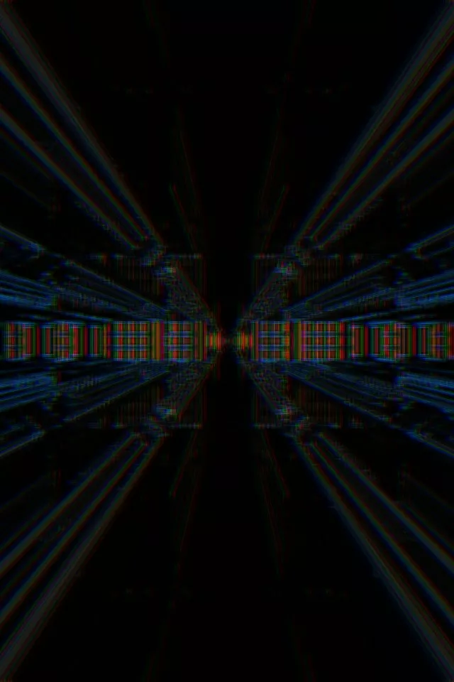 Neon Tunnel Vj Loop 2:3 Portrait 60fps Screensaver Pixelated Grid