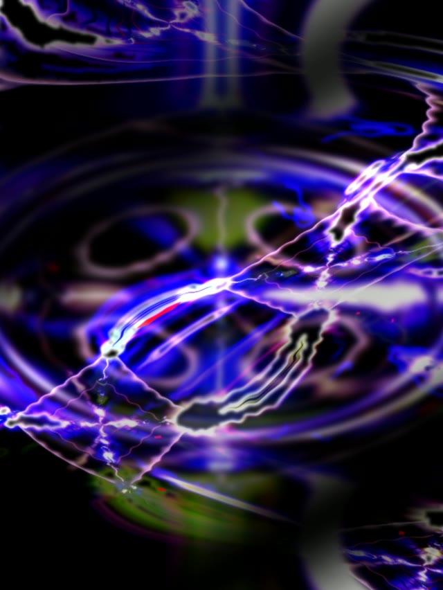 Neonový tunel VJ Loop 3:4 iPad Portrait 60fps Spořič obrazovky elektrická fialová blesk