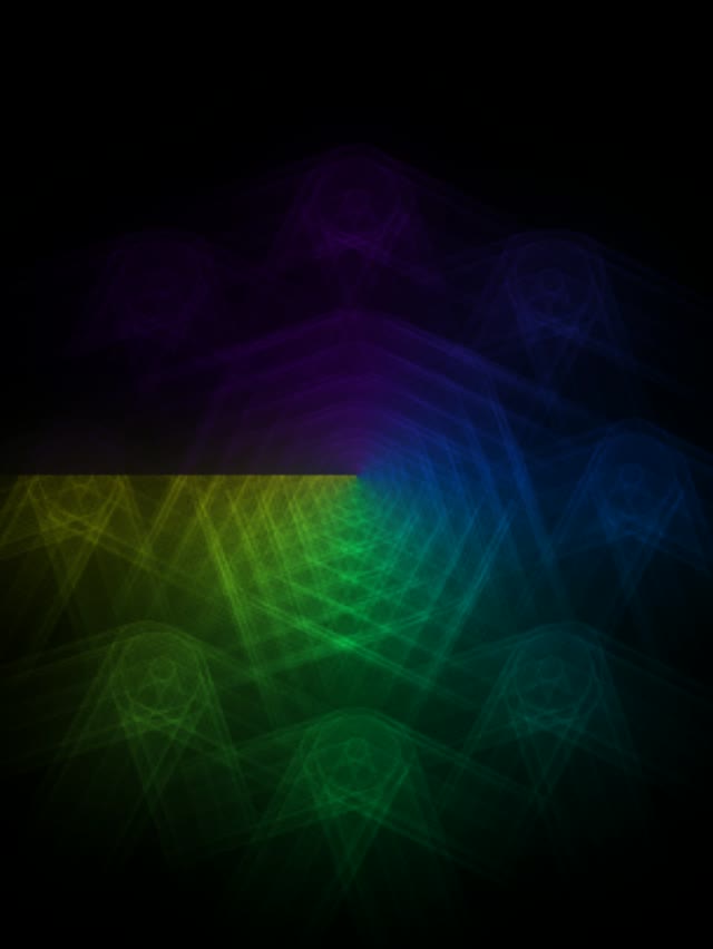 Neon Tunnel VJLoops 3:4 iPad Portrait 60fps Screensaver Green Blue Purple