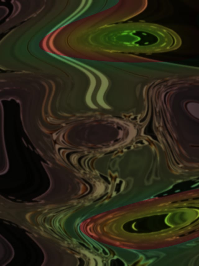 Neon Tunnel VJ Loop 3:4 iPad Portrait 60fps Screensaver Green Brown Swirl