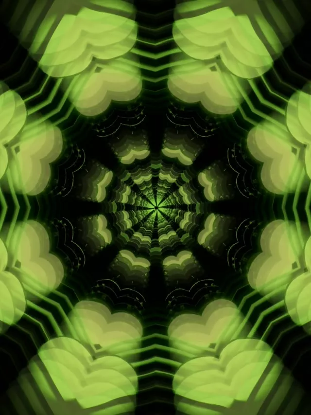 Neon Tunnel VJ Loop 3:4 iPad Portrait 60fps Screensaver Kaleidoscope Vortex
