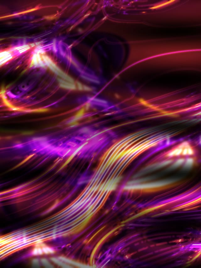Neon Tunnel VJ Loop 3:4 iPad Portrait 60fps Screensaver Purple Gold Lights