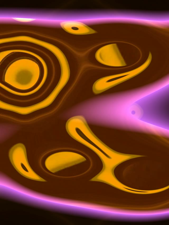 Neon Tunnel VJ Loop 3:4 iPad Portrait 60fps Screensaver Yellow Eyes Pink Lights