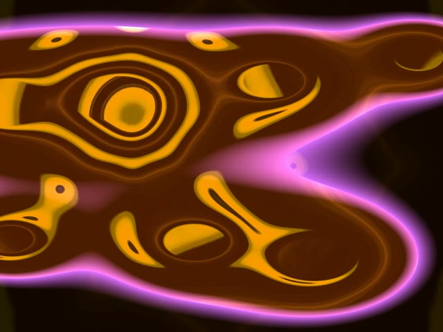 Neon Tunnel VJLoops 4:3 Classic 60fps Screensaver - Brown Gold Glowing Organic Forms