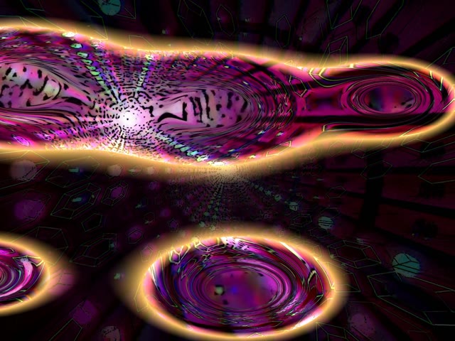 Neon Tunnel VJLoops 4:3 Classic 60fps Screensaver Purple Gold Swirls