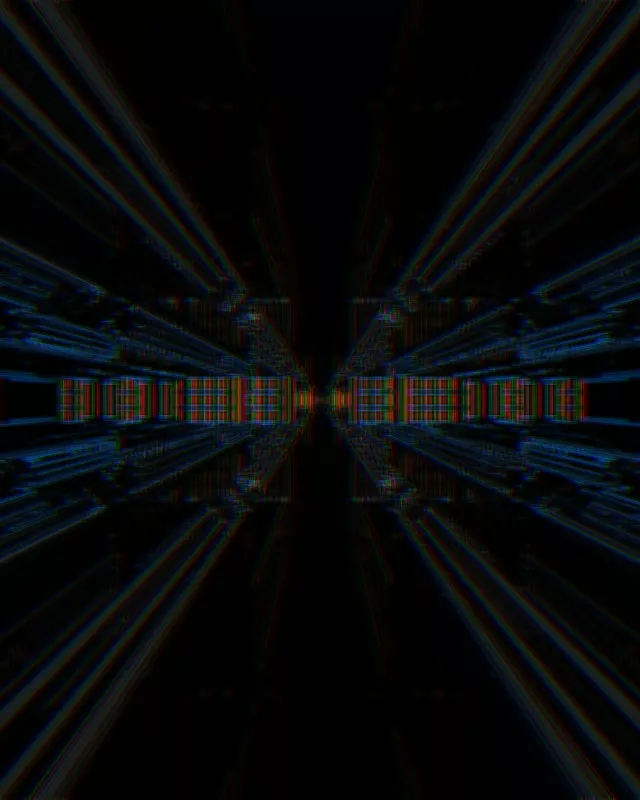 Neon Tunnel VJ Loop 4:5 Instagram 60fps Screensaver Pixelated Grid